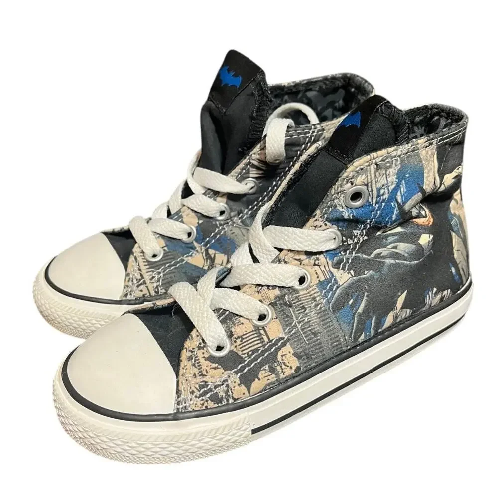 Converse x dc comics Batman Dark Knight sneakers kids size 9C toddler shoes‎